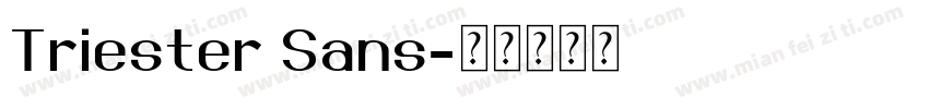 Triester Sans字体转换